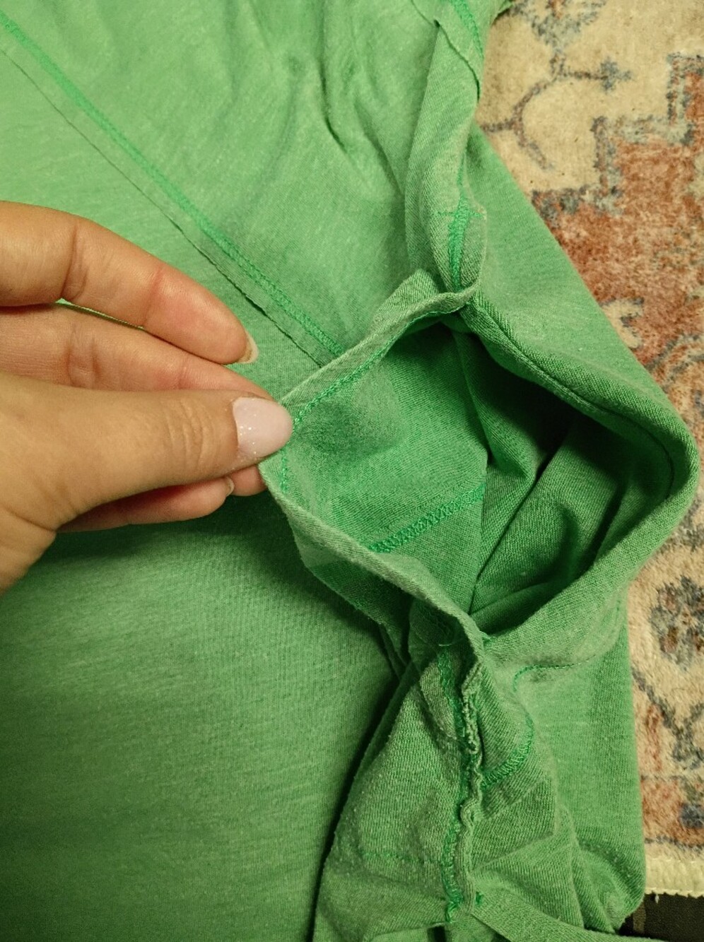FP Movement by Free People Green V-Neck Oversized Tunic - Picture 3 of 6